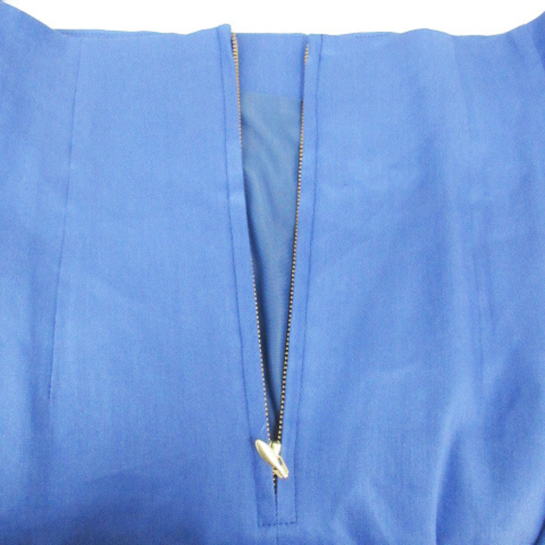 ABAHOUSE(アバハウス)のアバハウス フォンセ フレアスカート ロング丈 マキシ丈 リネン 無地 36 青 レディースのスカート(ロングスカート)の商品写真