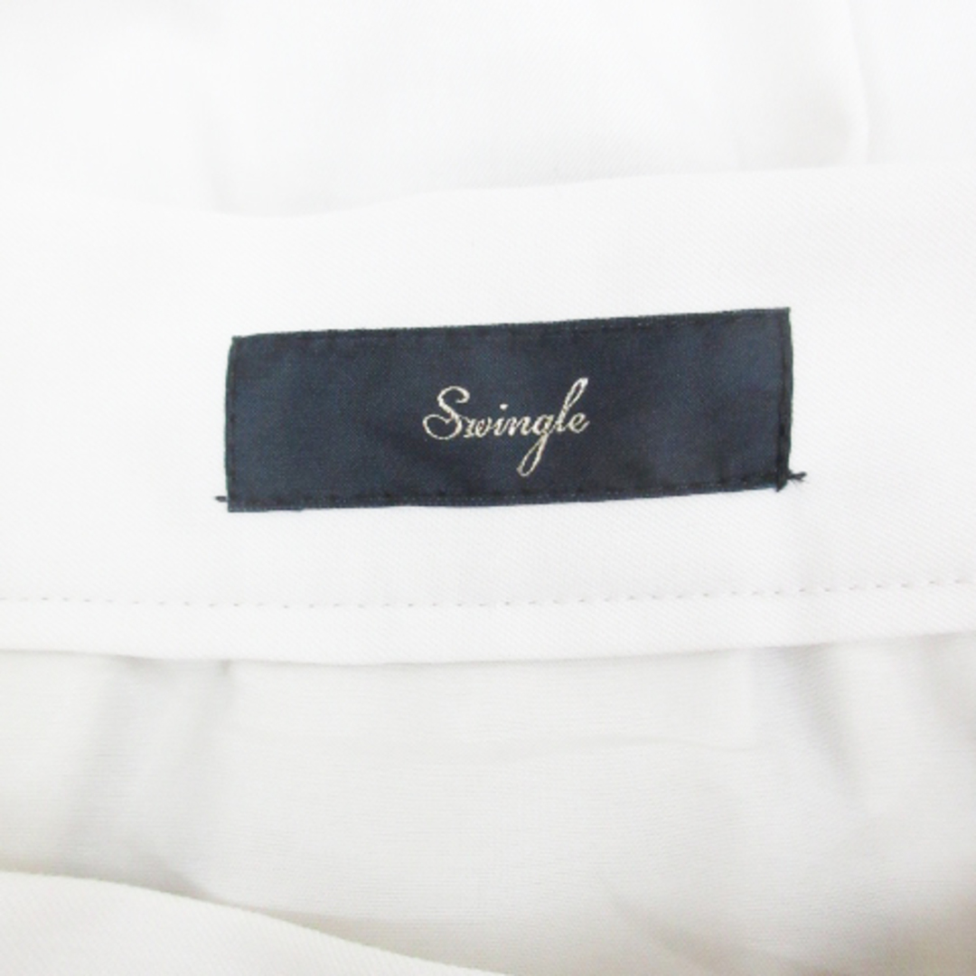 Swingle(スウィングル)のスウィングル プリーツスカート ひざ丈 無地 XS アイボリー /FF48 レディースのスカート(ひざ丈スカート)の商品写真