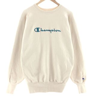 チャンピオン(Champion)の古着 90年代 チャンピオン Champion REVERSE WEAVE リバースウィーブ 刺繍タグ ロゴスウェットシャツ トレーナー USA製 メンズXL ヴィンテージ /eaa390998(スウェット)