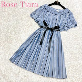 ローズティアラ(Rose Tiara)の新品タグ付 ローズティアラ ひざ丈 ワンピース 46 大きいサイズ 2XL(ひざ丈ワンピース)