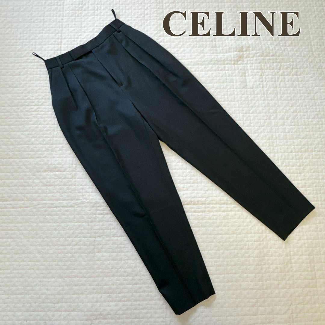 celine(セリーヌ)のセリーヌ CELINE スラックス パンツ ズボン 2P108659D ブラック レディースのパンツ(その他)の商品写真