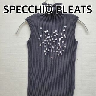 スペッチオ(SPECCHIO)のSPECCHIO PLEATS トップス ノースリーブ カットソー【CT139】(Tシャツ(半袖/袖なし))