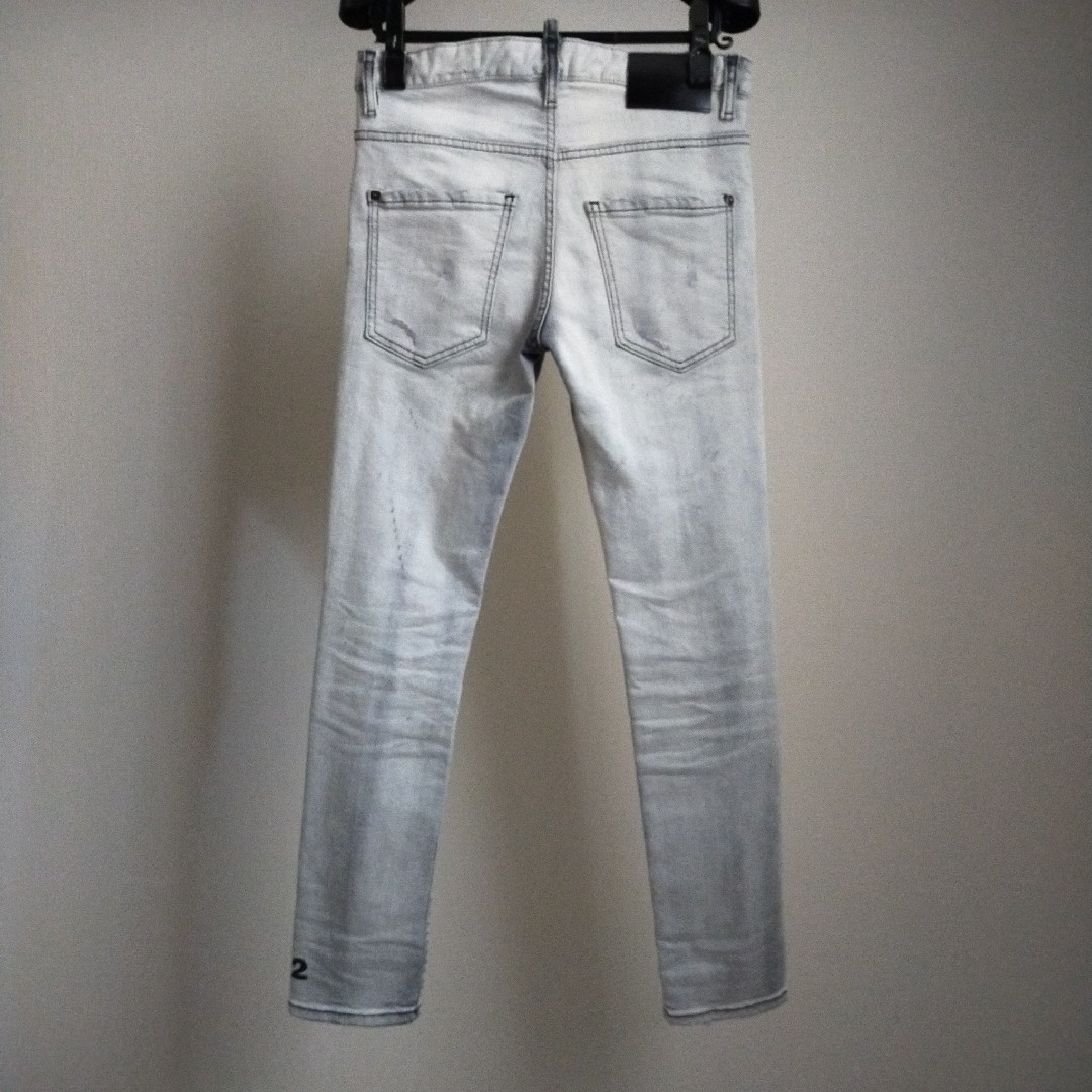 DSQUARED2 - DSQUARED2 22AW 裾ロゴ&ブリーチ&ダメージ加工 DSQUARED2 - DSQUARED2 22AW 裾ロゴ&ブリーチ&ダメージ加工