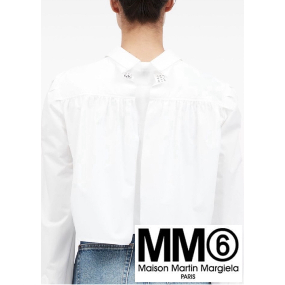 MM6(エムエムシックス)のMM6 MaisonMargielaエムシックスダブルレイヤークロップド シャツ レディースのトップス(シャツ/ブラウス(長袖/七分))の商品写真