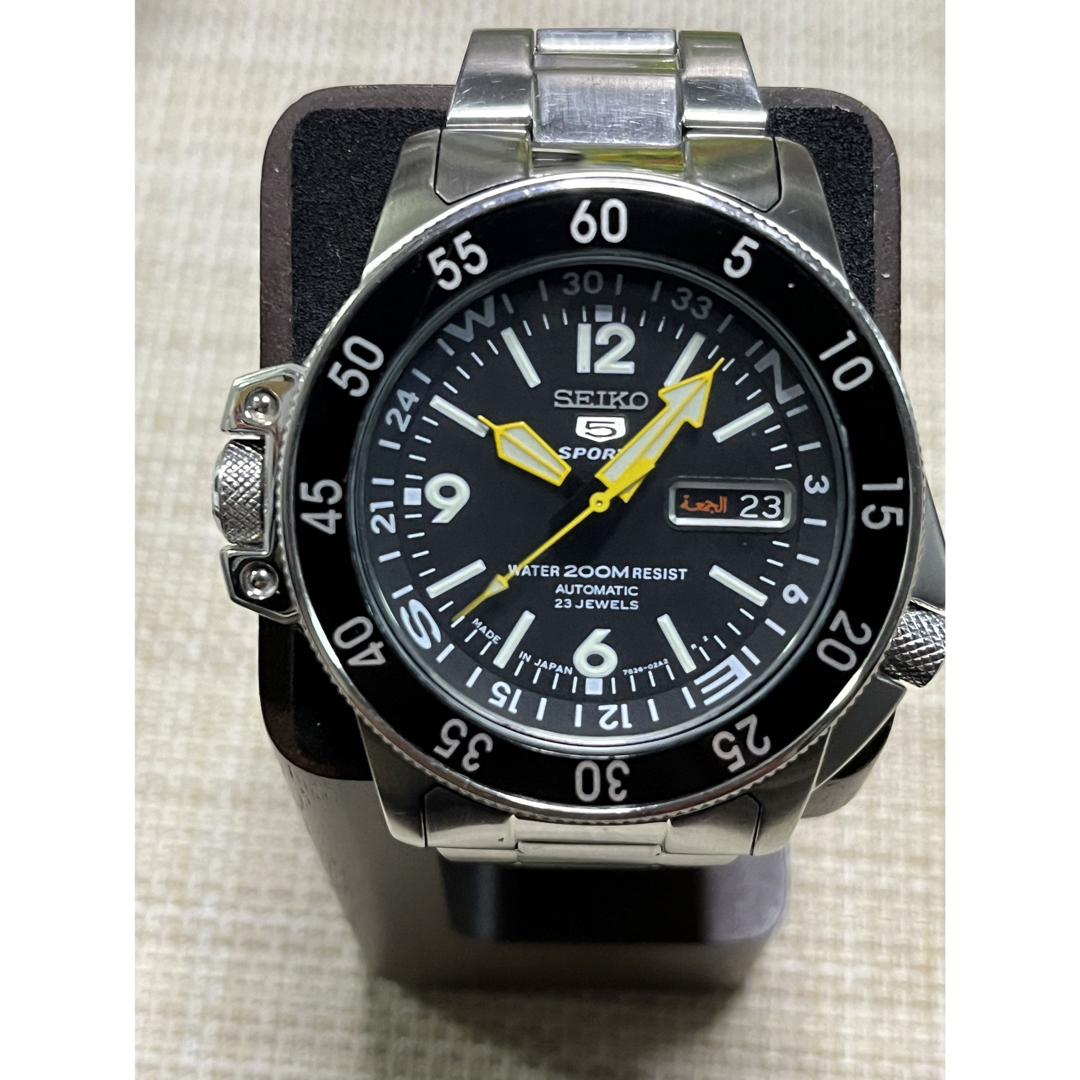 SEIKO(セイコー)の日本製　SEIKO5 ブラックアトラス　美品 メンズの時計(腕時計(アナログ))の商品写真
