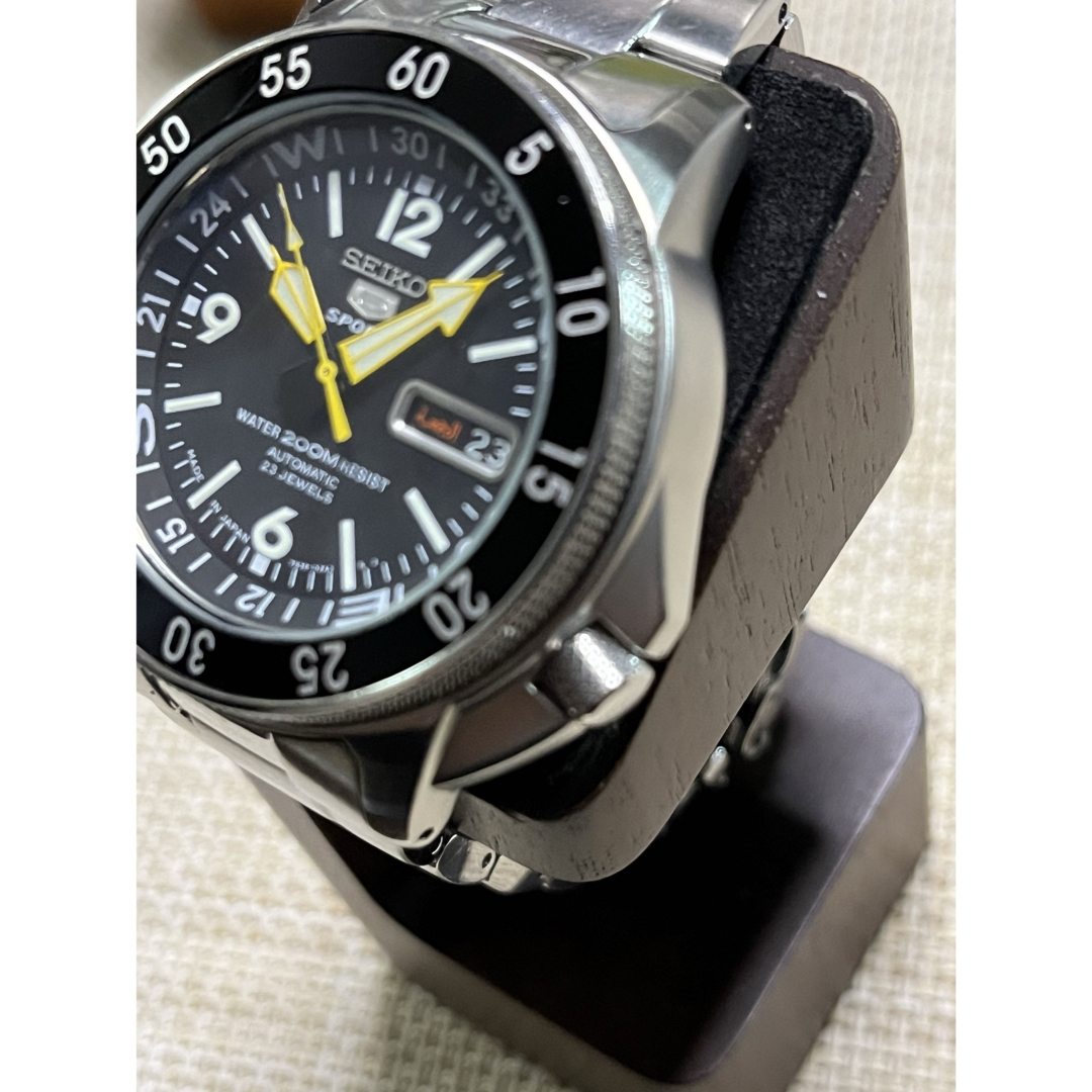 SEIKO(セイコー)の日本製　SEIKO5 ブラックアトラス　美品 メンズの時計(腕時計(アナログ))の商品写真