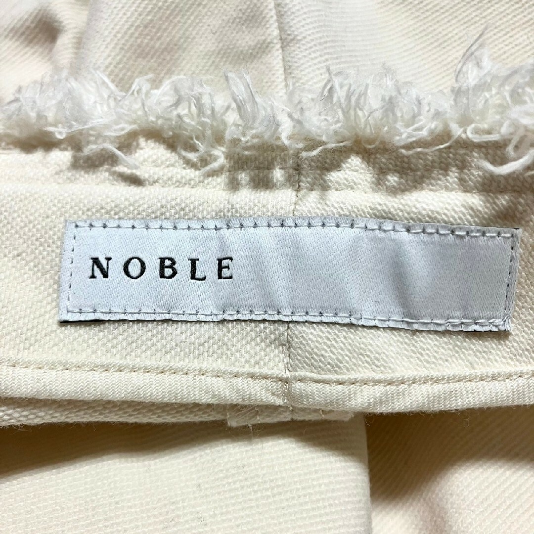 Noble(ノーブル)の★美品★NOBLE ノーブル フープジップ カットオフ コットンワイドパンツ レディースのパンツ(カジュアルパンツ)の商品写真