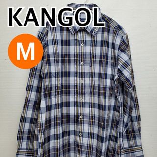 カンゴール(KANGOL)のKANGOL シャツ ブラウス トップス チェック柄 ブルー系 M【CT134】(シャツ)