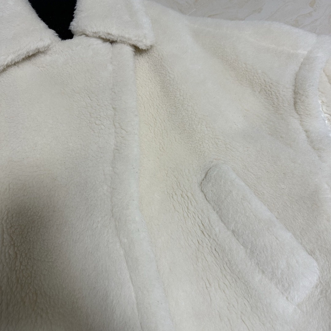 Max Mara - Max Mara テディベア ケープ ホワイトの通販 by m's Max Mara - Max Mara テディベア ケープ ホワイトの通販 by m's