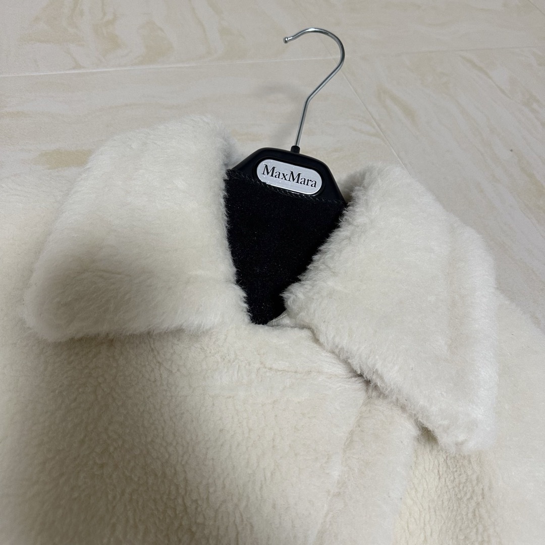 Max Mara - Max Mara テディベア ケープ ホワイトの通販 by m's Max Mara - Max Mara テディベア ケープ ホワイトの通販 by m's