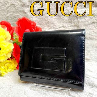 グッチ(Gucci)のGUCCI グッチ　メンズ 二つ折り オールレザー ブラック 黒 ラウンドジップ(折り財布)