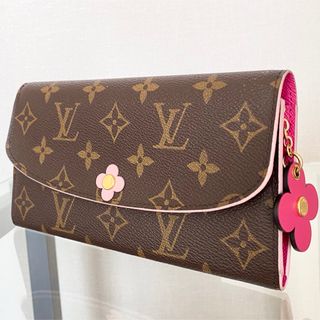 ルイヴィトン(LOUIS VUITTON)の【未使用・保管品】ポルトフォイユ・エミリー　長財布　ピンク(財布)