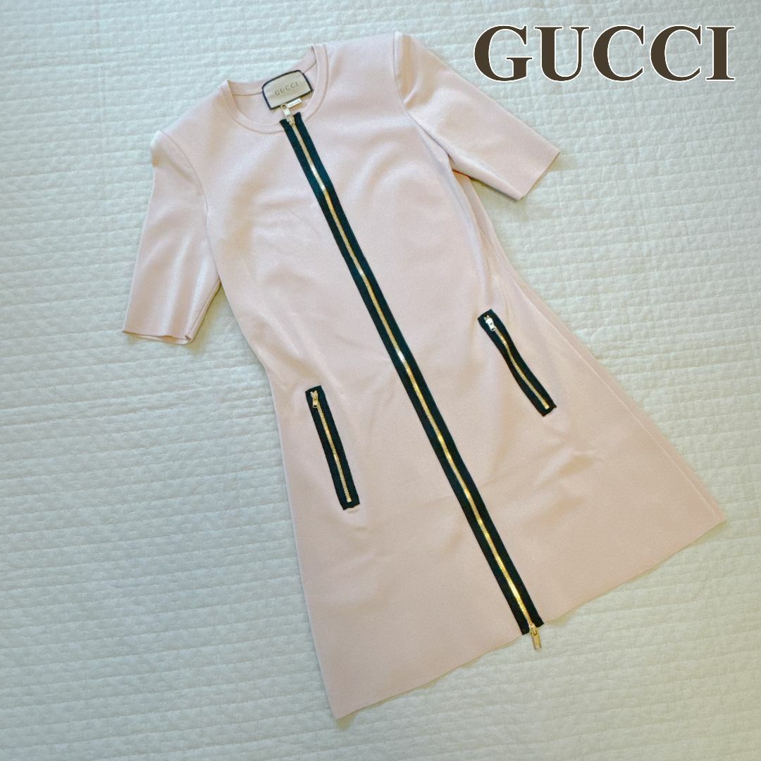 Gucci(グッチ)のグッチ GUCCI ミニワンピース ジップアップ ２２SS 678207 レディースのワンピース(ミニワンピース)の商品写真