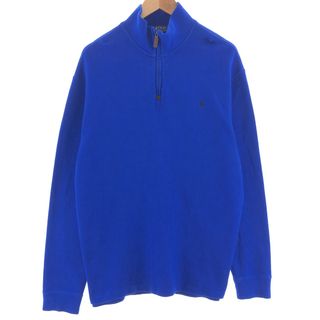 ラルフローレン(Ralph Lauren)の古着 ラルフローレン Ralph Lauren POLO RALPH LAUREN ハーフジップスウェットシャツ トレーナー メンズXL /eaa391232(スウェット)