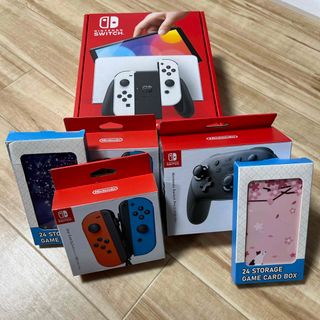 ニンテンドウ(任天堂)のニンテンドーSwitch 有機モデルセット　ジャンク品(家庭用ゲーム機本体)