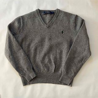 ポロラルフローレン(POLO RALPH LAUREN)のキッズ　ラルフローレン　ポロ　Vネック　ニット　グレー　フォーマル(ニット)