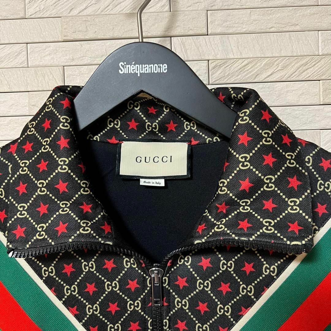 Gucci(グッチ)の【未使用品】GUCCI グッチ ジャージ　黒 XL GGスター シェリーライン メンズのジャケット/アウター(ブルゾン)の商品写真