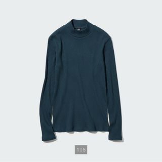 ユニクロ(UNIQLO)のリブハイネックT(長袖)(カットソー(長袖/七分))