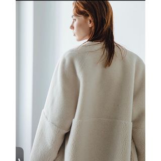 eLLa ♡boa cocoon coat (ivory)(ロングコート)