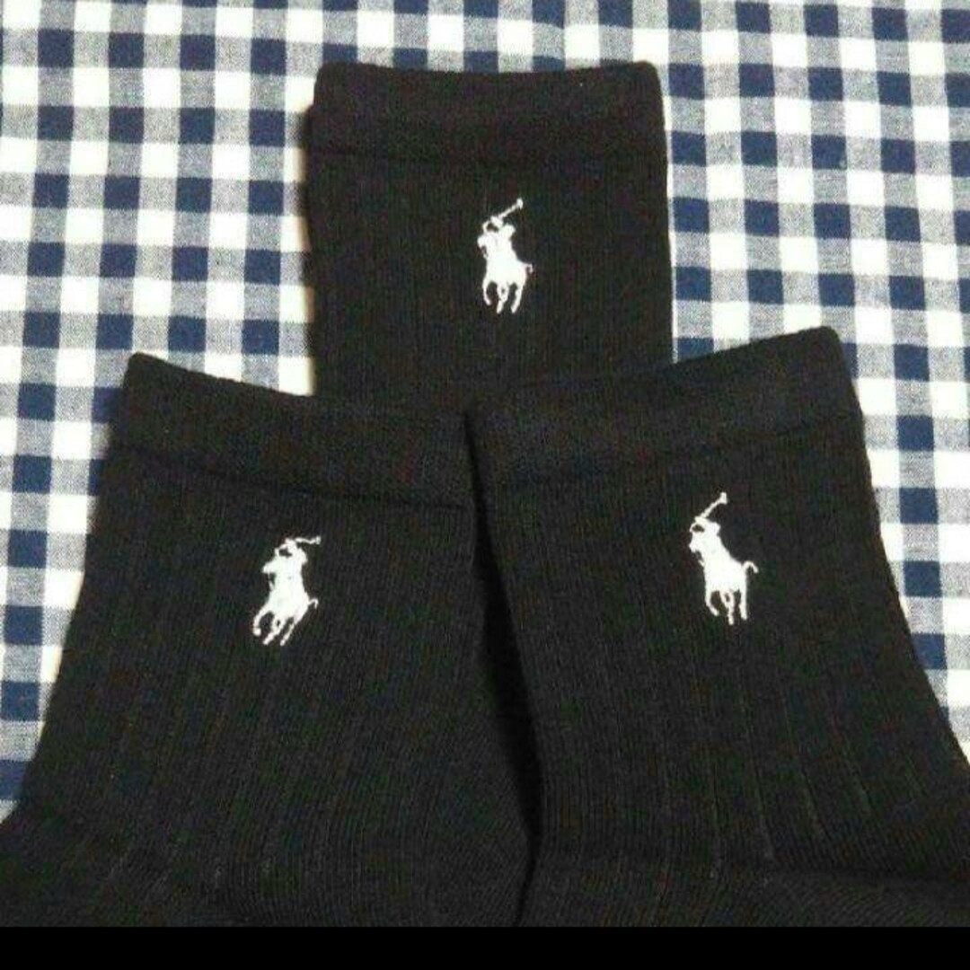 POLO RALPH LAUREN(ポロラルフローレン)の新品☆19~21*ラルフローレンソックス3足組♪︎ キッズ/ベビー/マタニティのこども用ファッション小物(靴下/タイツ)の商品写真