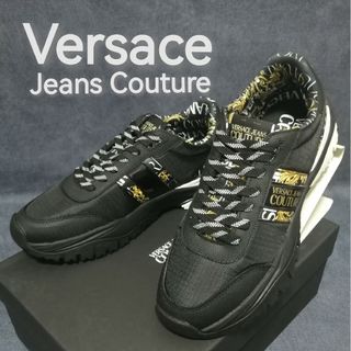 ヴェルサーチ(VERSACE)の★新品・メンズ★【Versace Jeans Couture】バロック柄　黒(スニーカー)