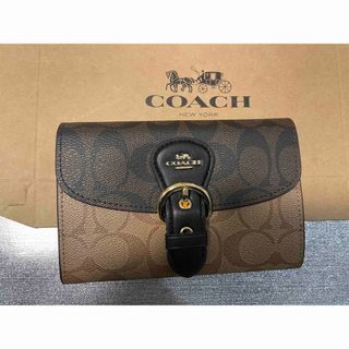 コーチ(COACH)のCOACH  コーチ　ミニ　ウォレット　二つ折り　財布　シグネチャー　未使用品(財布)