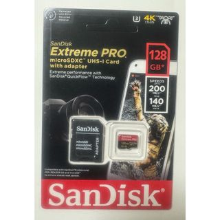 新品SanDisk Extreme Pro マイクロSDカード 128GB(その他)