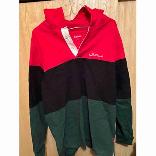 シュプリーム(Supreme)のsupreme block striped hooded rugby(スウェット)