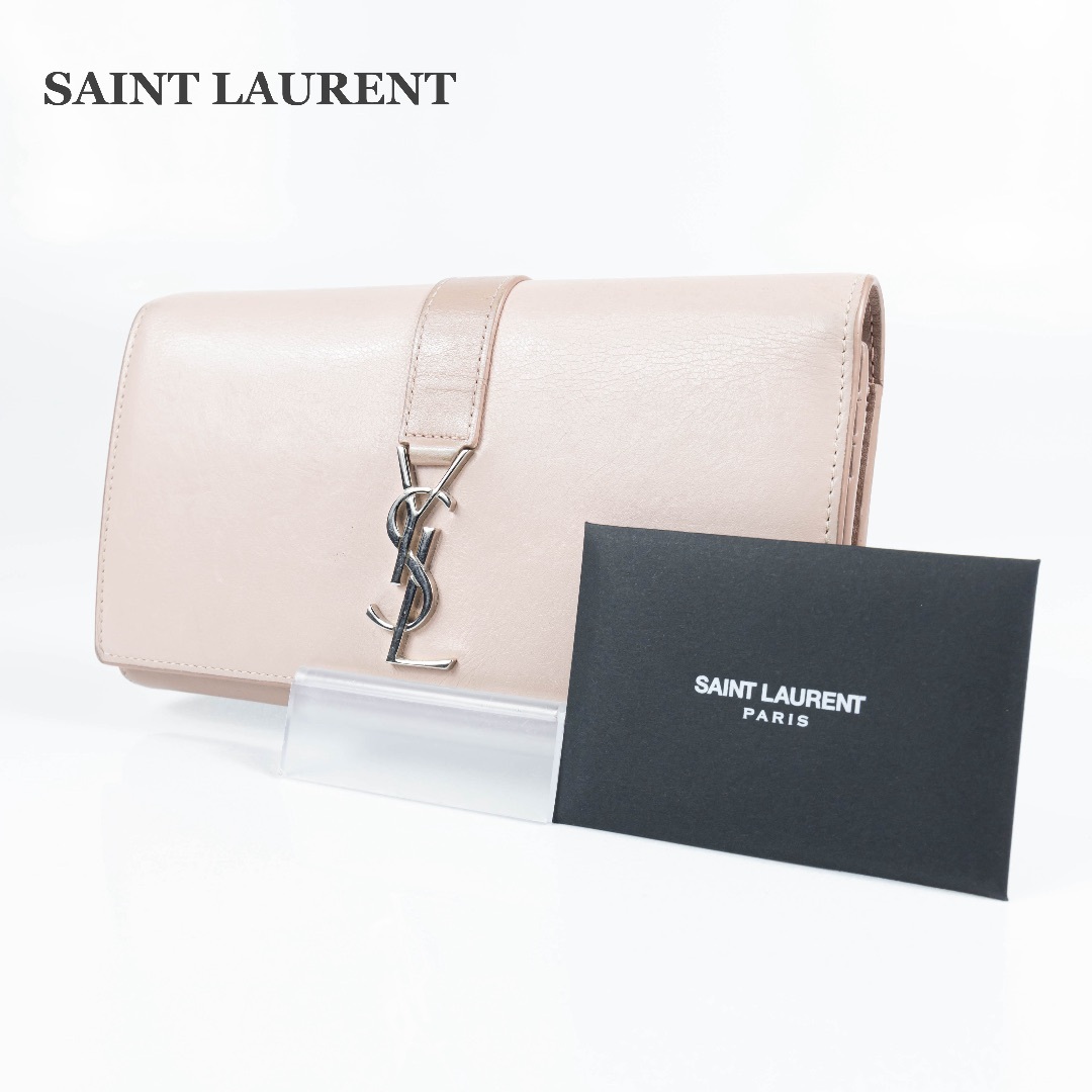 Saint Laurent(サンローラン)の【SAINT LAURENT】サンローラン　長財布　ピンクベージュ レディースのファッション小物(財布)の商品写真