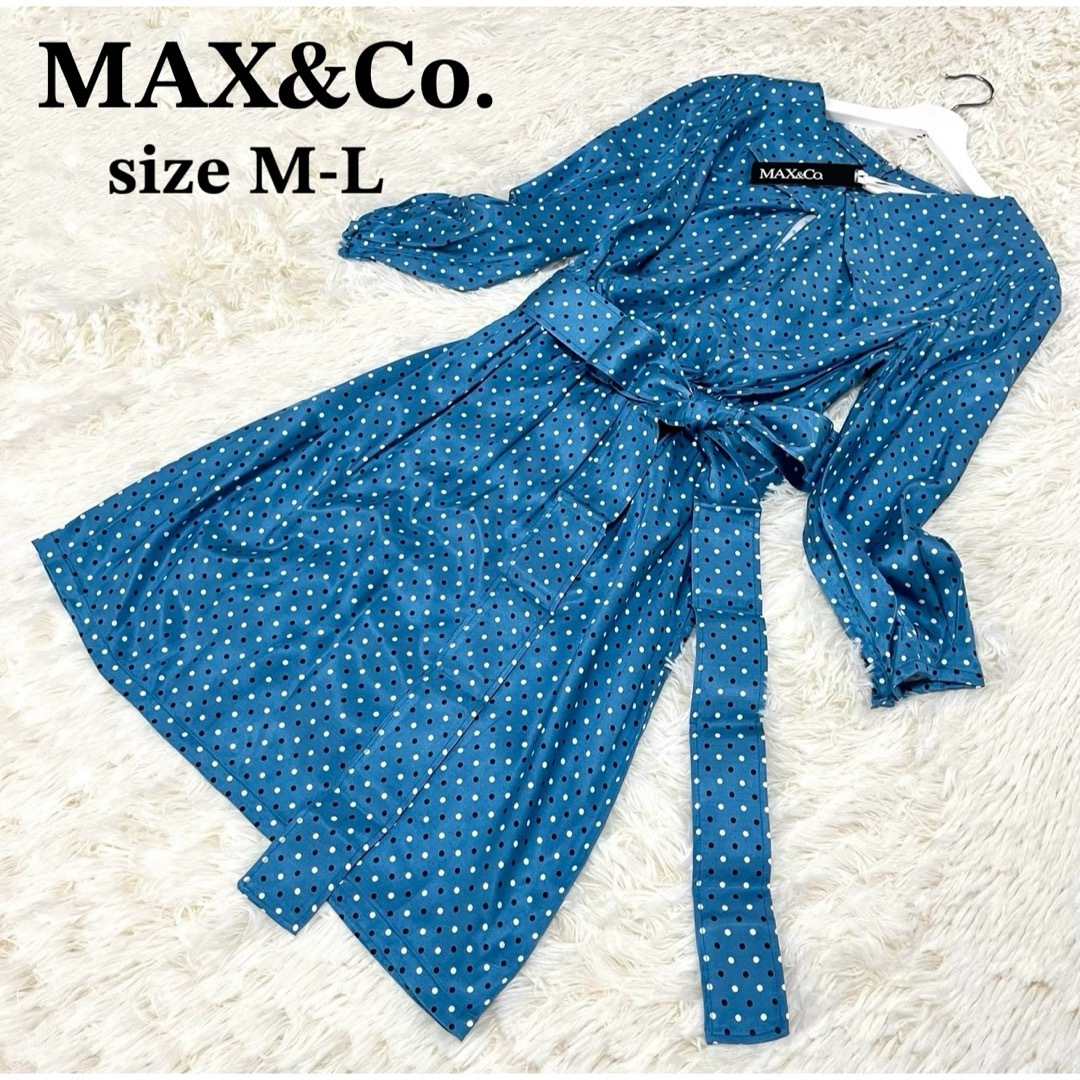 Max & Co.(マックスアンドコー)の【新品タグ付き】MAX&Co. マックスアンドコー　ドットワンピース　水玉　ML レディースのワンピース(ひざ丈ワンピース)の商品写真