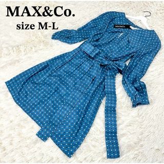 マックスアンドコー(Max & Co.)の【新品タグ付き】MAX&Co. マックスアンドコー　ドットワンピース　水玉　ML(ひざ丈ワンピース)