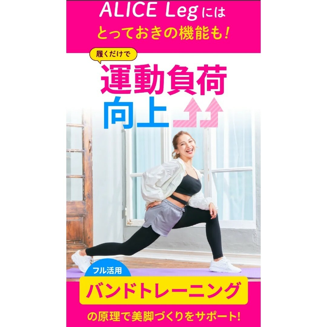アリスレッグ HARD ハード ALICE Leg 着圧 無地 レギンス 正規品 レディースのレッグウェア(レギンス/スパッツ)の商品写真