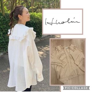 HHOLIC frill collar blouse ベージュ(シャツ/ブラウス(長袖/七分))