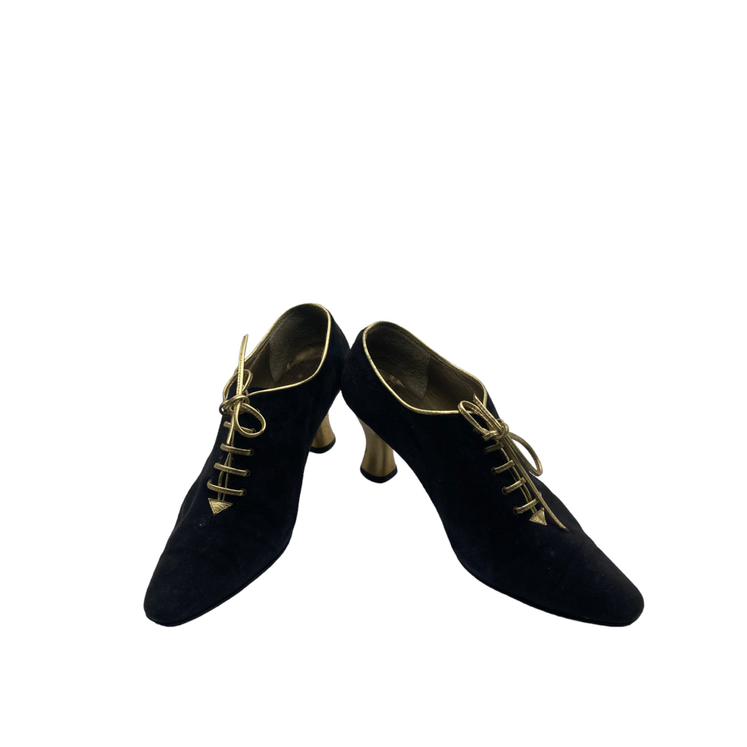 Yves Saint Laurent(イヴサンローラン)のYLS スエード パンプス レースアップ シューズ サンローラン ブーツ レディースの靴/シューズ(ハイヒール/パンプス)の商品写真