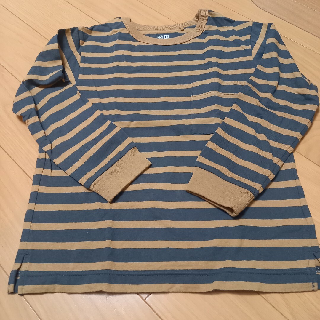 UNIQLO(ユニクロ)のUNIQLO　長袖シャツ　130 キッズ/ベビー/マタニティのキッズ服男の子用(90cm~)(Tシャツ/カットソー)の商品写真