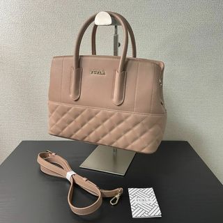 フルラ(Furla)のFURLA フルラ テッサ キルティング 2way ハンドバッグ ピンクベージュ(ハンドバッグ)