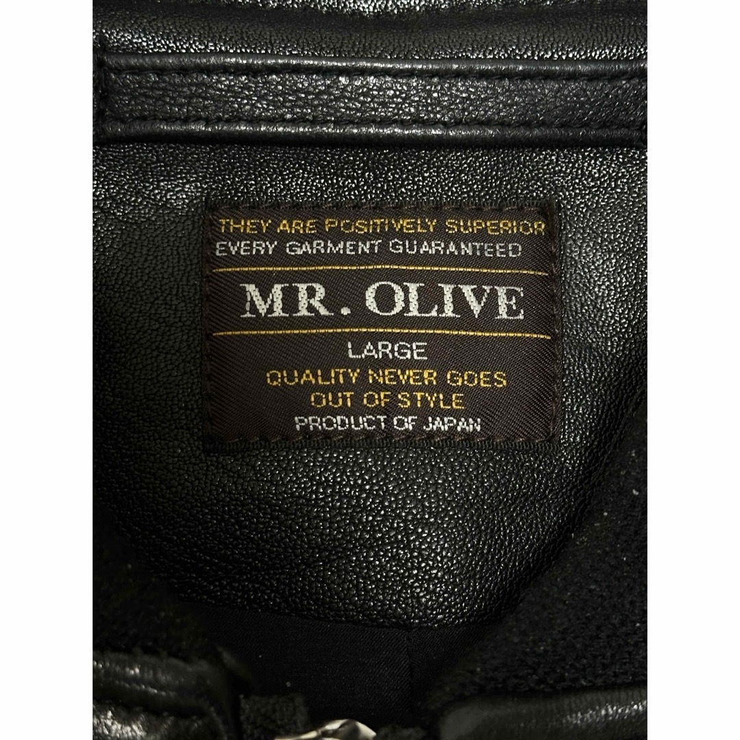 Mr.OLIVE(ミスターオリーブ)のMR.OLIVE ミスターオリーブ ヘアシープソフトレザージャケット　Lサイズ メンズのジャケット/アウター(レザージャケット)の商品写真