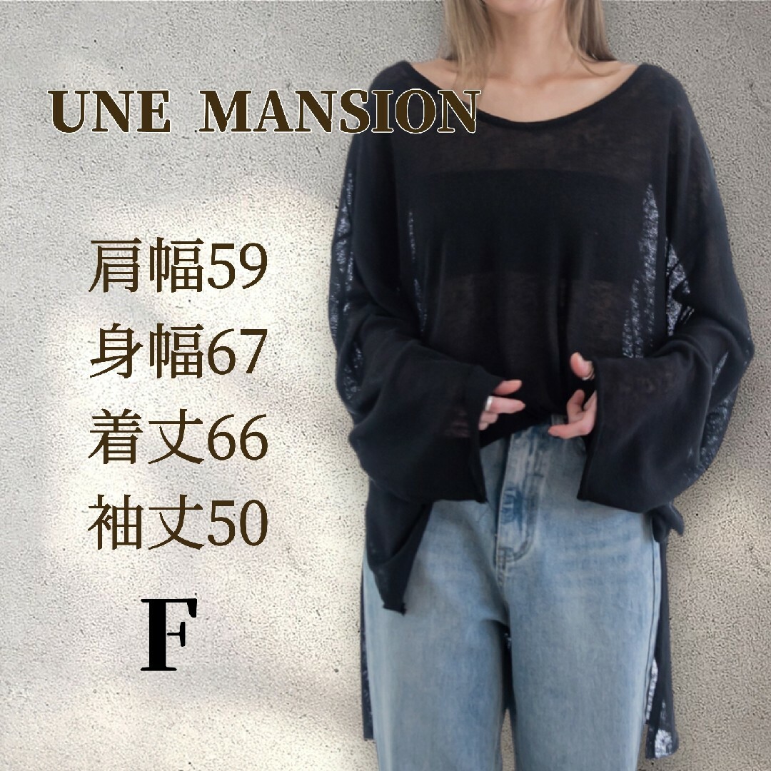 UNE MANSION(ユヌマンション)の【UNE MANSION】 シースルー春夏ニット サイズF レディースのトップス(ニット/セーター)の商品写真