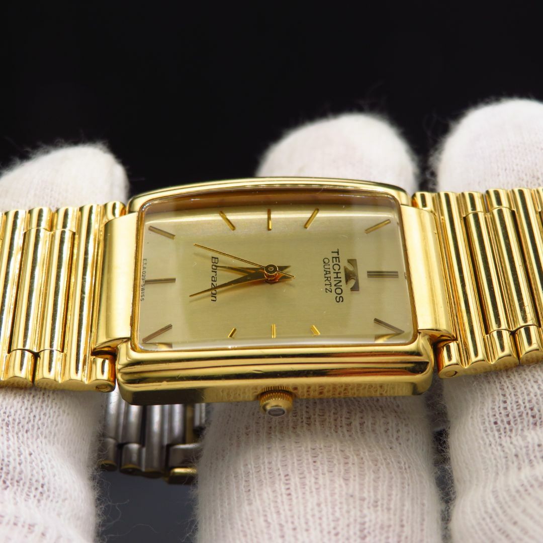 TECHNOS(テクノス)のTECHNOS  Borazon 腕時計 ゴールド レクタンギュラー  メンズの時計(腕時計(アナログ))の商品写真