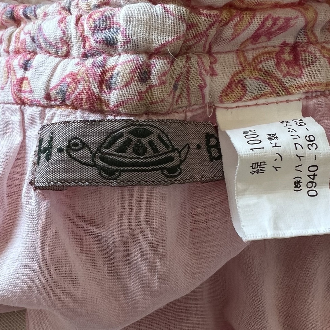 hb(エイチビー)のH.B インド綿 ロングフレアスカート サイズF レディースのスカート(ロングスカート)の商品写真