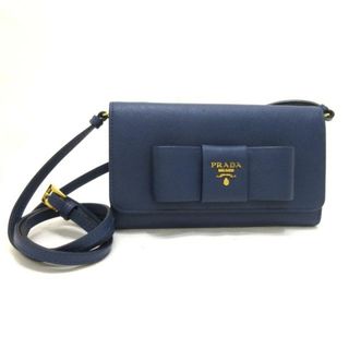 プラダ(PRADA)のプラダ 財布美品  - ネイビー レザー(財布)