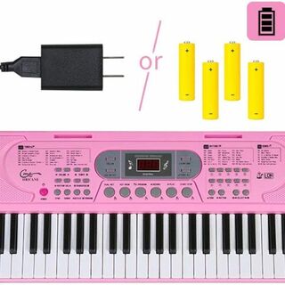 ピアノ キーボード 電子ピアノ 61鍵盤 ピンク(電子ピアノ)