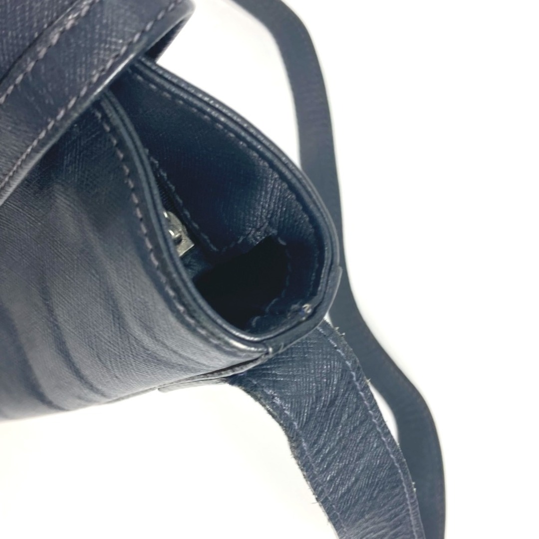 FENDI(フェンディ)のフェンディ FENDI メタルプレート ロゴ 斜め掛け カバン ショルダーバッグ レザー ネイビー レディースのバッグ(ショルダーバッグ)の商品写真