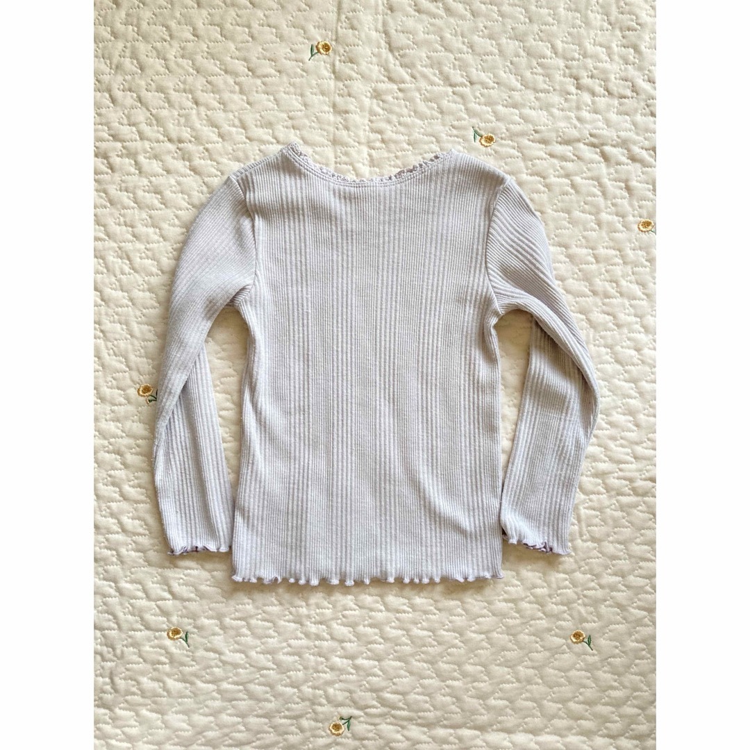 apres les cours(アプレレクール)のapres les cours 衿レースリブTシャツ(100) キッズ/ベビー/マタニティのキッズ服女の子用(90cm~)(Tシャツ/カットソー)の商品写真