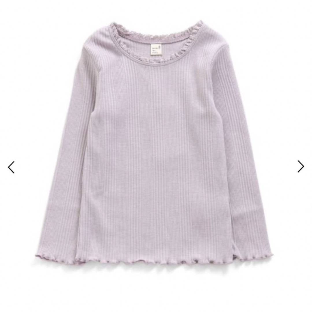 apres les cours(アプレレクール)のapres les cours 衿レースリブTシャツ(100) キッズ/ベビー/マタニティのキッズ服女の子用(90cm~)(Tシャツ/カットソー)の商品写真