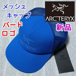 アークテリクス(ARC'TERYX)のアークテリクス　メッシュキャップ　ブルー青色　ストレート　ゴルフ　ランニング(キャップ)