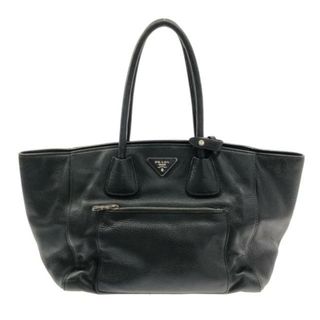 プラダ(PRADA)のプラダ トートバッグ - 黒 革タグ レザー(トートバッグ)