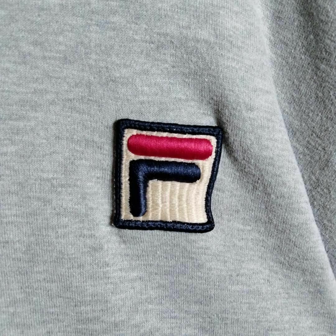 FILA(フィラ)のFILA☆Tシャツ　リンガーTシャツ　日本製　半袖　ロゴ刺繍　ワッペン　Ｌ メンズのトップス(Tシャツ/カットソー(半袖/袖なし))の商品写真