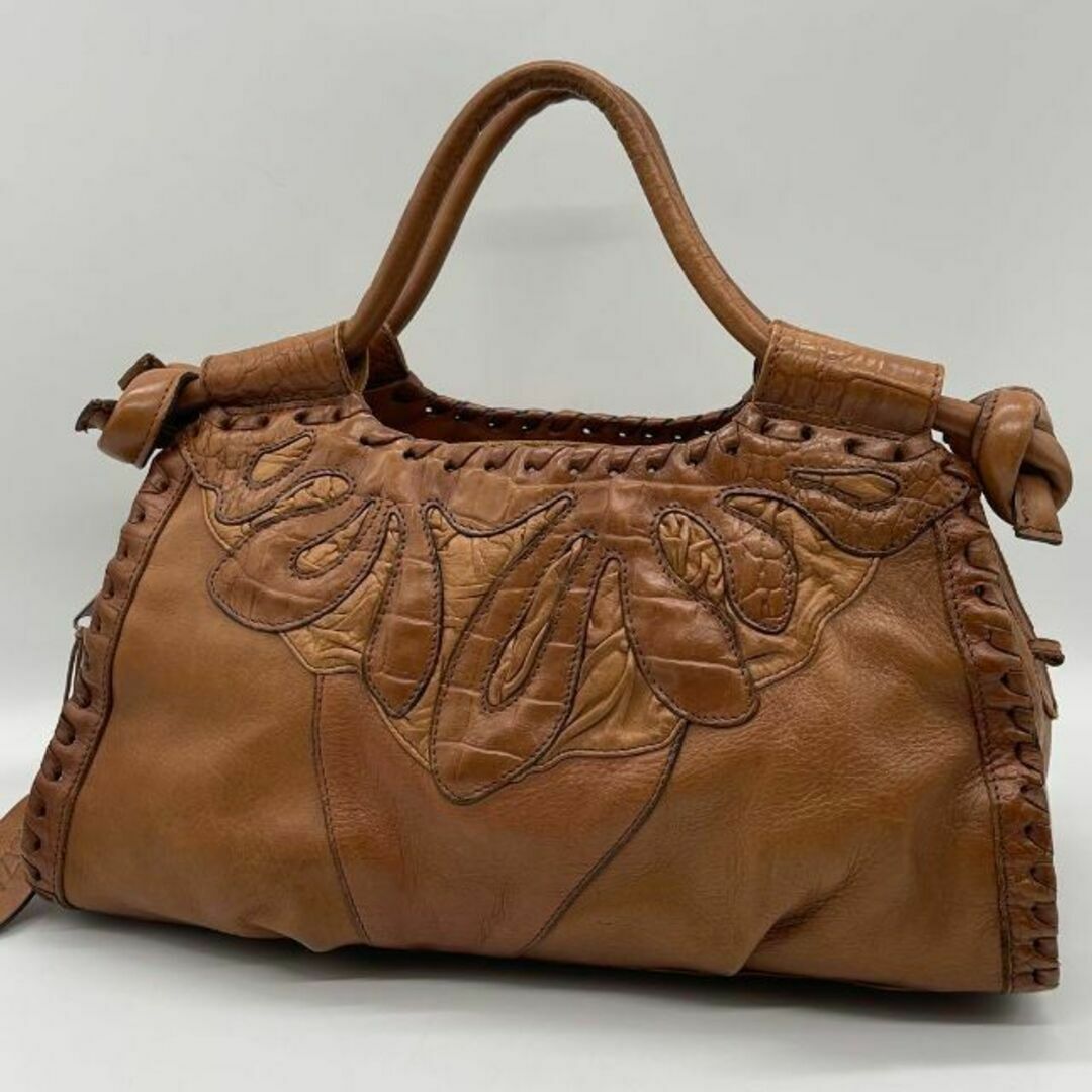 IBIZA(イビザ)の✨️美品✨️IBIZA オールレザー ハンドバッグ トートバッグ ミニボストン レディースのバッグ(ハンドバッグ)の商品写真
