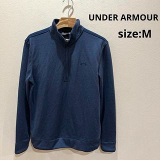 アンダーアーマー(UNDER ARMOUR)のアンダーアーマー  1/2ジップ トップス ゴルフ アウター ブルー Ｍ メンズ(ウエア)